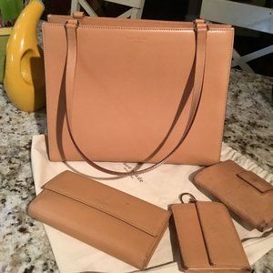 Kate Spade Leather Large Sam Handbag + Extras!